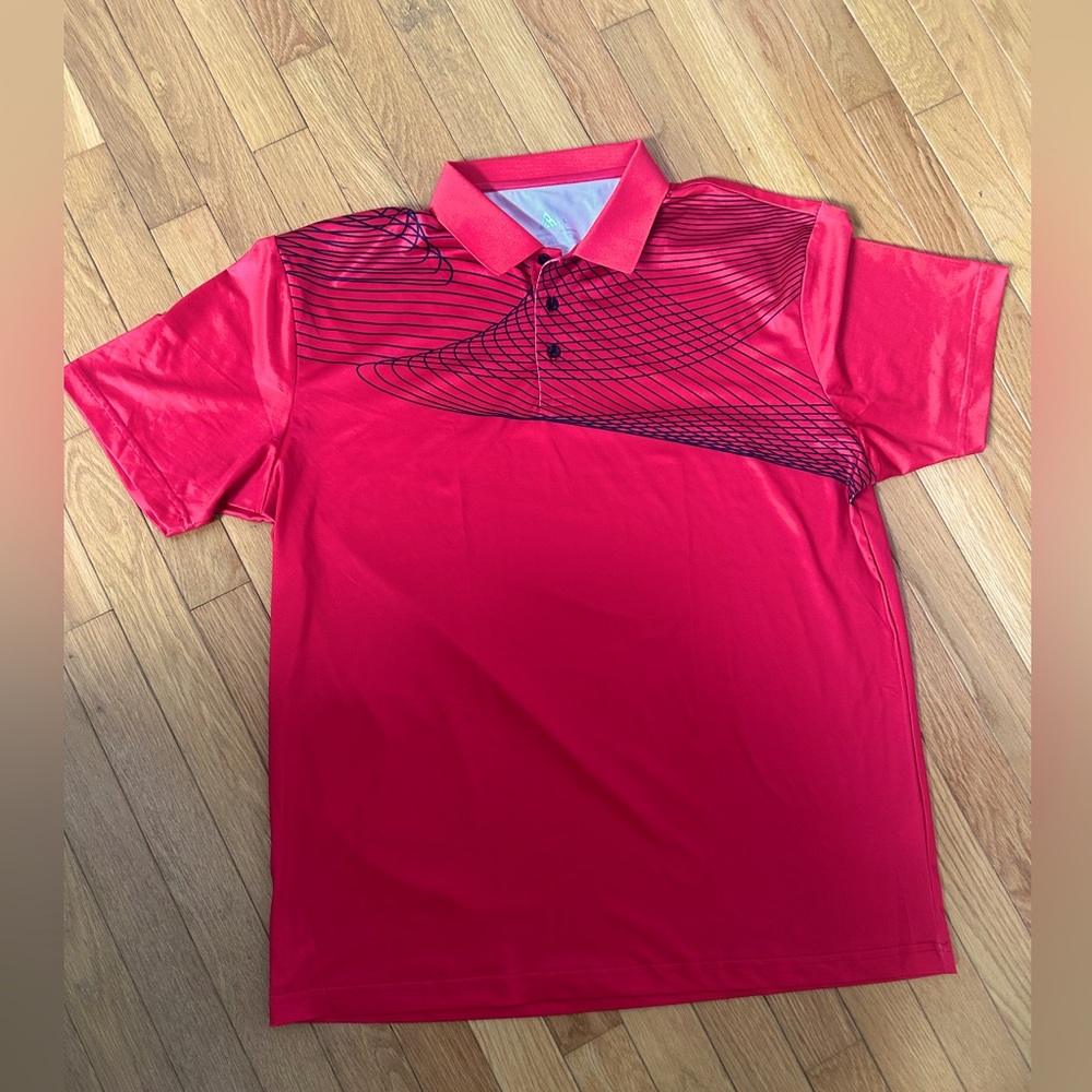 Men’s Red Short Sleeve Dri-Fit Polo Shirt Size Large